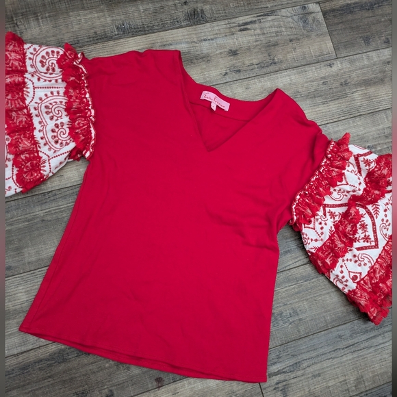 Eva Franco Embroidered Wide Sleeve Blouse - Picture 5 of 8